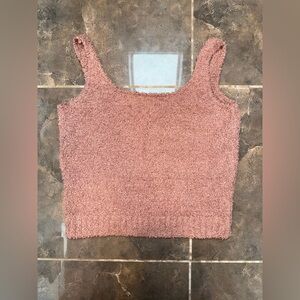 Skims Cozy Knit Tank Top - Dusty Pink